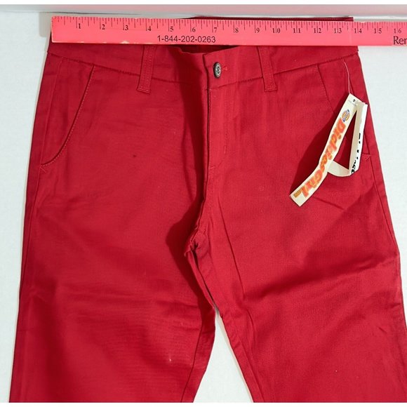 Rare NWT Y2K Dickies Girl Cherry Red Bootcut Canvas Pants Size 3 STYLE# NHH1011 - Picture 10 of 16